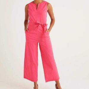NWT Boden Fleur Jumpsuit in Bright Camelia